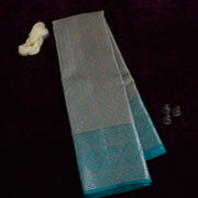 Hamsadhwani — Light Aqua Pure Silk Saree with Pure Zari