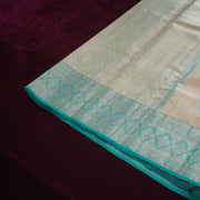 Hamsadhwani — Light Aqua Pure Silk Saree with Pure Zari