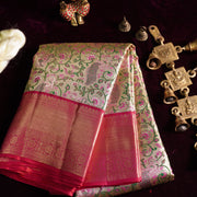 Kapi — Rose Pink Pure Silk Saree with Pure Zari