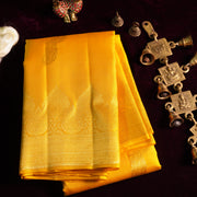 Shankarabharanam — Bright Yellow Pure Silk Saree with Pure Zari