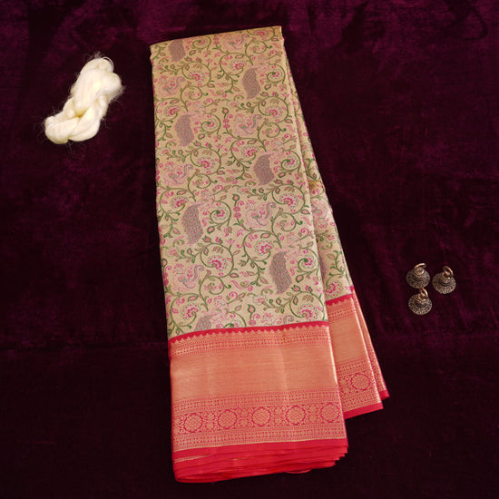 Kapi — Rose Pink Pure Silk Saree with Pure Zari