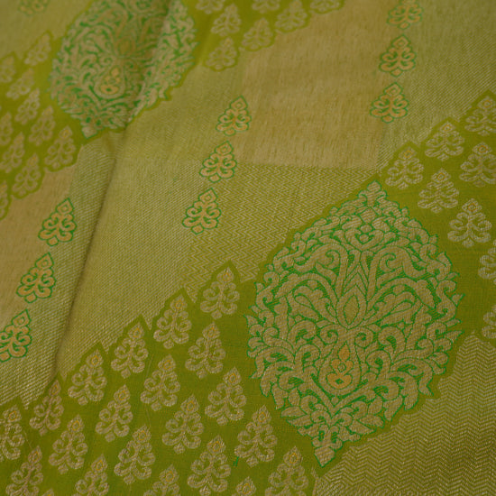 Vasantha — Lime Green Pure Silk Saree with Pure Zari