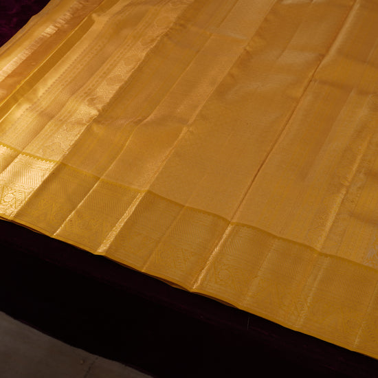 Kalyani — Golden Yellow Pure Silk Saree with Pure Zari