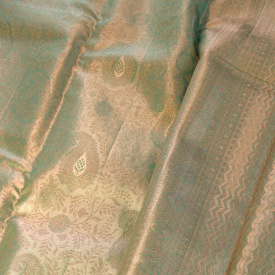 Abheri — Deep Teal Pure Silk Saree with Pure Zari