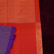 Bhairavi - Vermilion red with gold border