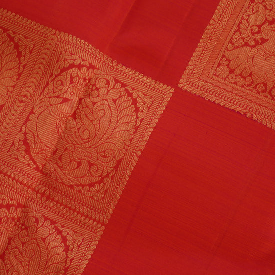 Bhairavi - Vermilion red with gold border
