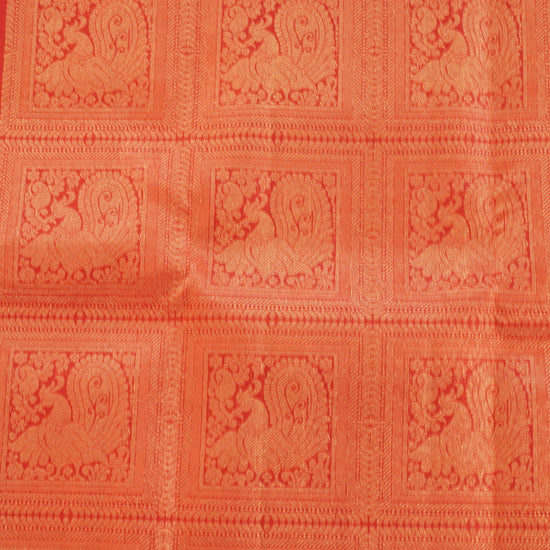 Bhairavi - Vermilion red with gold border