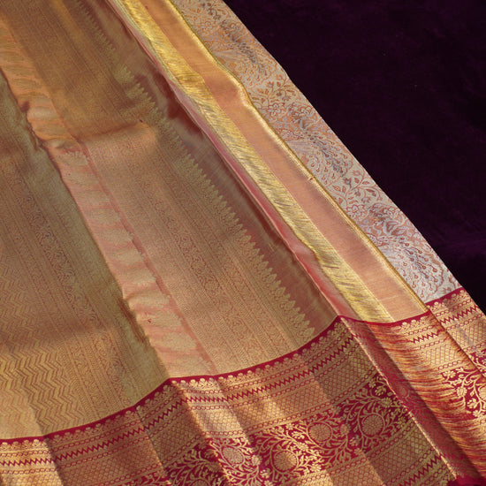 Kapi — Rose Pink Pure Silk Saree with Pure Zari