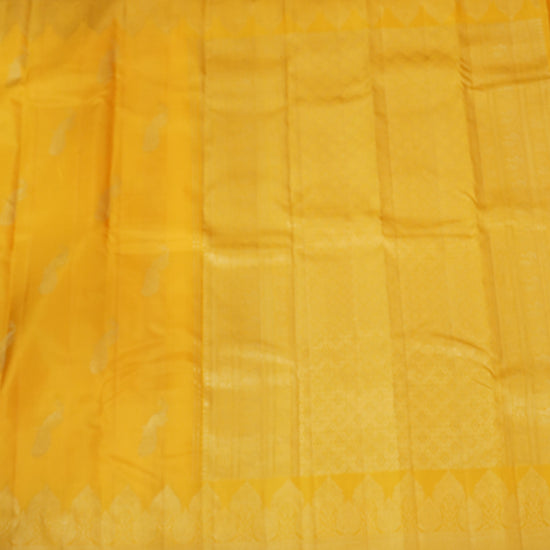 Shankarabharanam — Bright Yellow Pure Silk Saree with Pure Zari