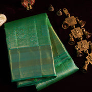 Kambhoji — Emerald Green Pure Silk Saree with Pure Zari