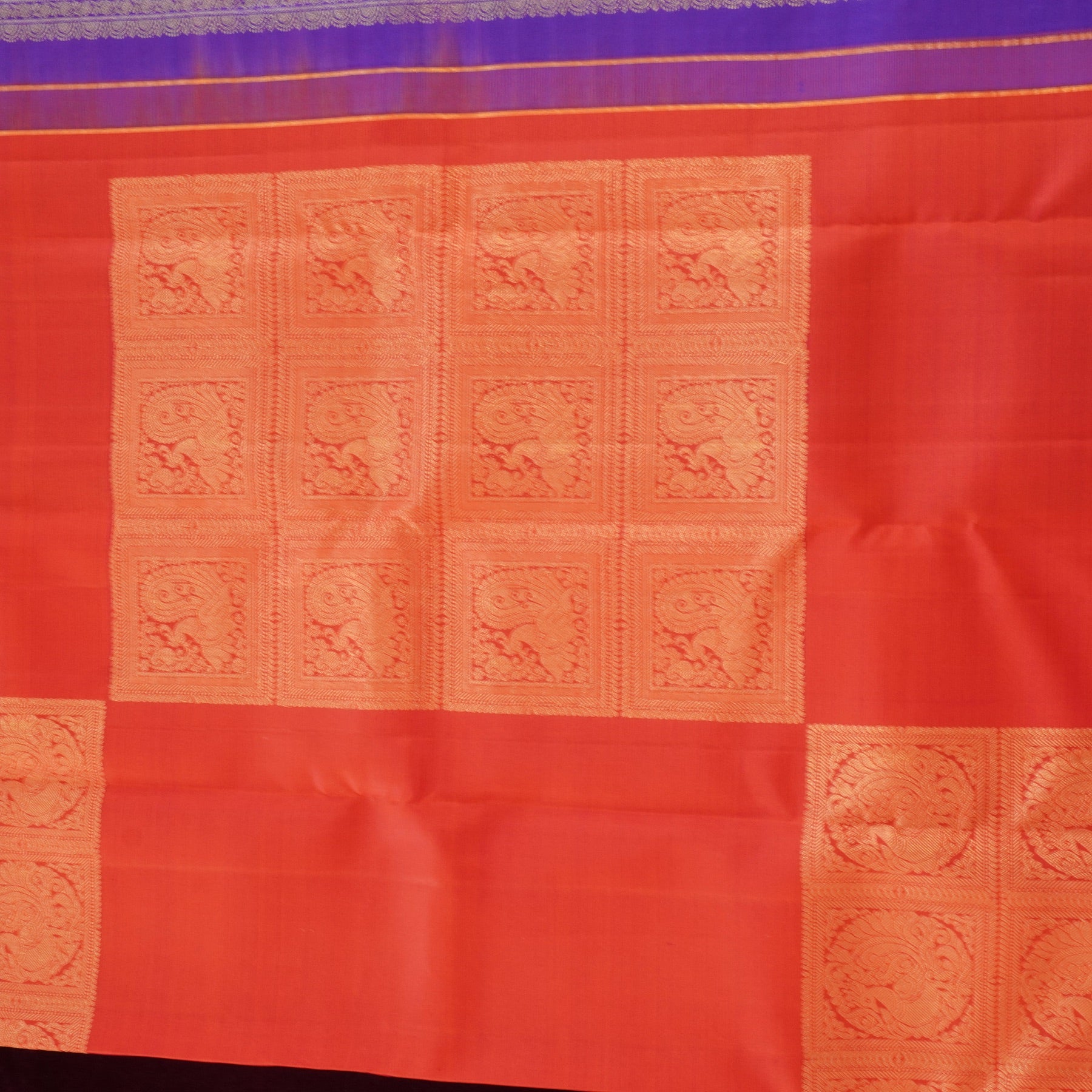 Photo 07 — Vermilion & Gold Checks (01593)